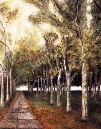 Pastel and photoshop landscape painting